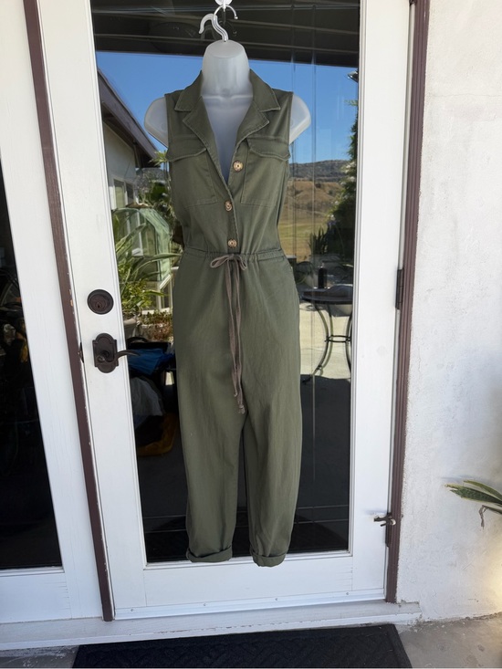 wild fable Pants - Wild Fable Olive Green Utility Sleeveless Jumpsuit